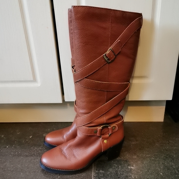 Ralph  Lauren Leather Boots - Picture 1 of 8